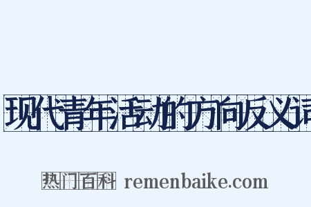 现代青年活动的方向反义词是什么意思的图片